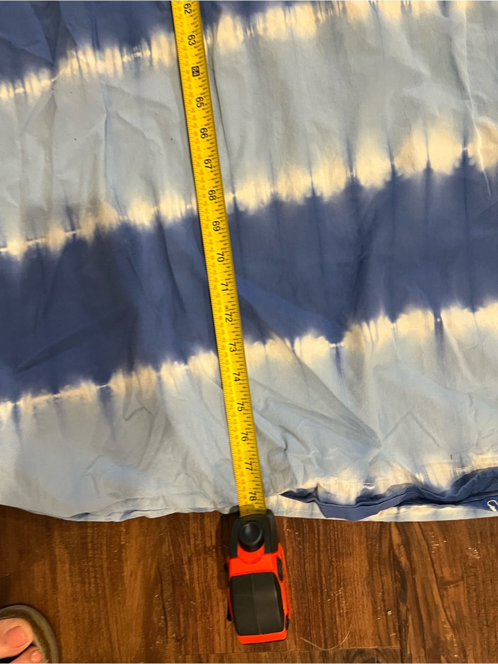 Pottery Barn Kids Tie Dye Blue and White Striped Twin Duvet Cover - Picture 8 of 11